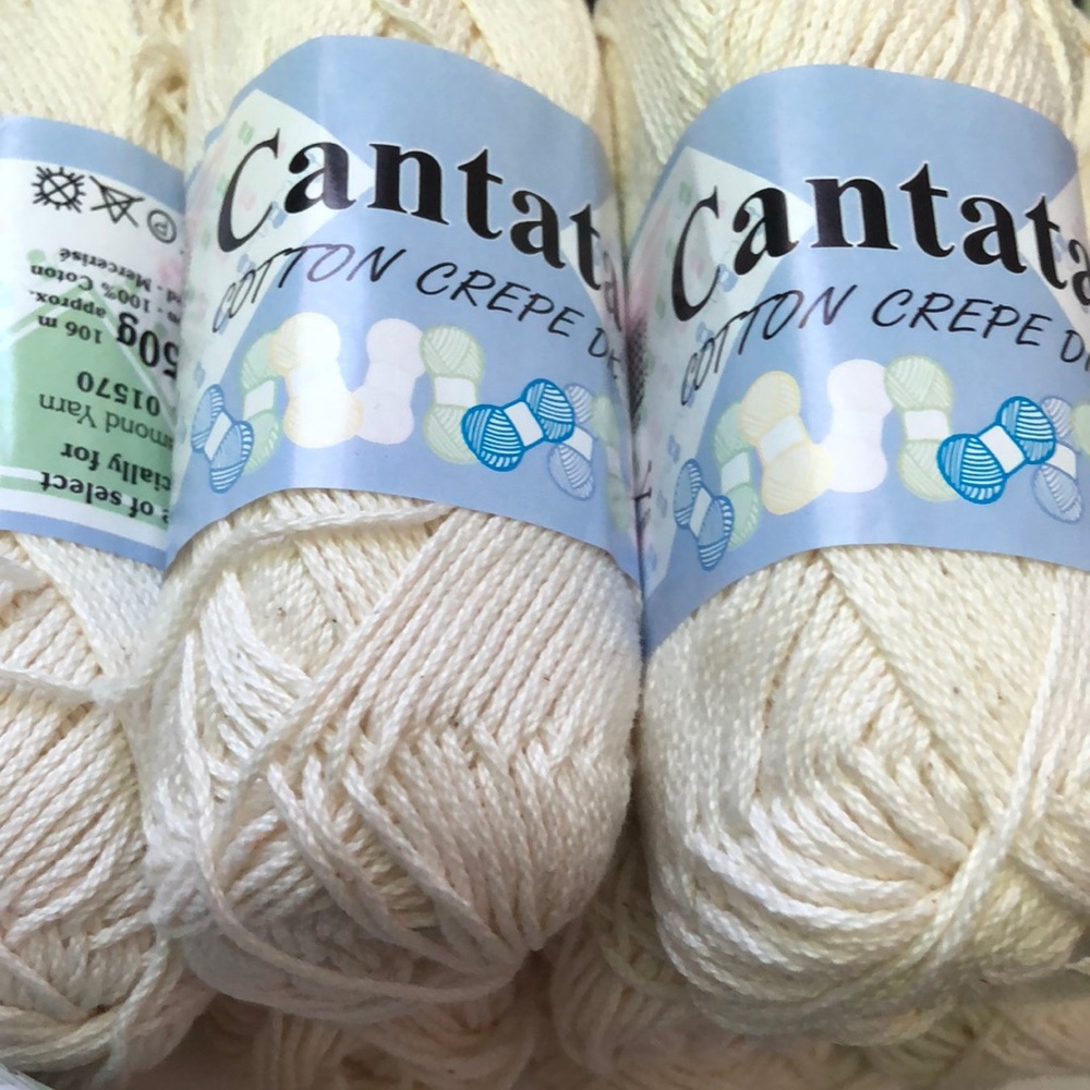 Cantata by Diamond Yarn 100% mercerized cotton ivory color
